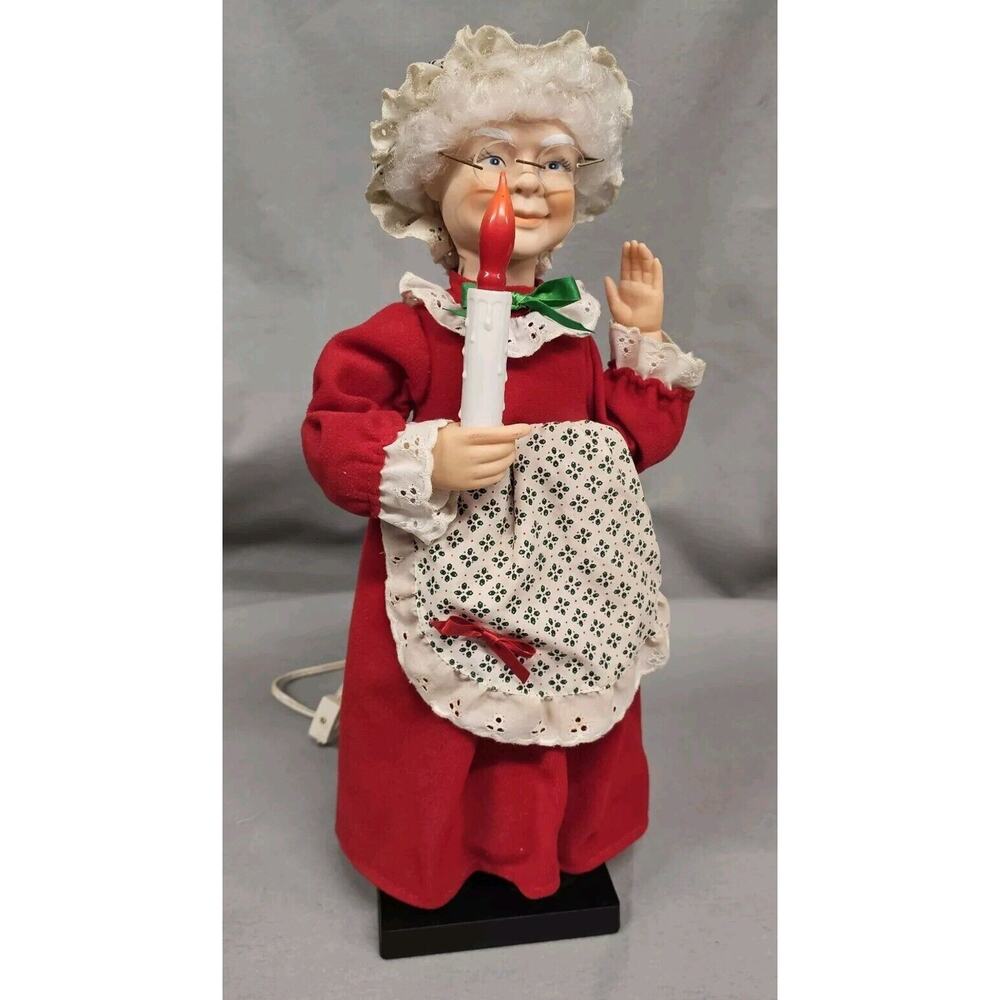 Vintage Telco Motionette Mrs Claus Figure Animated Lighted Candle 20" TALL Xmas